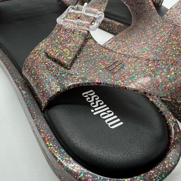 MELISSA Mar Sparkly Glitter Jelly Multicolor Open Toe Sandals sz 10 26.5Jpn - Picture 7 of 8